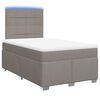 vidaXL Boxspring met matras stof taupe 120x200 cm