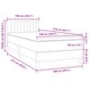 vidaXL Boxspring met matras fluweel donkergroen 100x210 cm