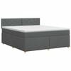vidaXL Boxspringbed met matras Donkergrijs 140 x 200 cm Stof
