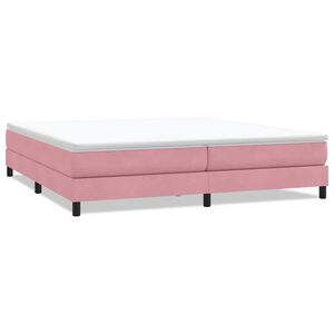 vidaXL Boxspring zonder matras fluweel roze 200x210 cm