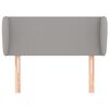 vidaXL Hoofdbord met randen 103x23x78/88 cm stof lichtgrijs
