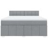 vidaXL Boxspring met matras stof lichtgrijs 180x200 cm