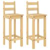 vidaXL Barstoelen 2 st massief grenenhout