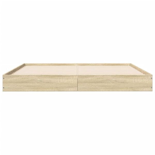 vidaXL Bedframe zonder matras hout sonoma eikenkleurig 150x200 cm