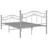 vidaXL Bedframe metaal grijs 120x200 cm