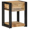 vidaXL Nachtkastjes 2 st 40x35x50 cm massief ruw hout mango