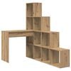 vidaXL Hoekbureau Artisan Eiken Bewerkt hout 101,5 x 149,5 x 149,5 cm