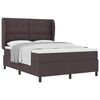 vidaXL Boxspring bed met hoofdeinde Donkerbruin 140 x 200 cm Stof