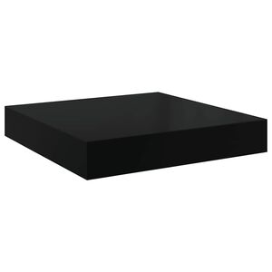 vidaXL Wandschap zwevend 23x23,5x3,8 cm MDF hoogglans zwart