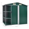 vidaXL Tuinschuur met rek 205x130x183 cm ijzer groen