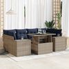 vidaXL 7-delige Loungeset met kussens poly rattan acacia grijs
