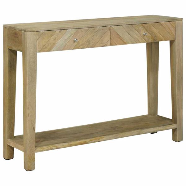 vidaXL Wandtafel Natuurlijk grijs 110 x 30 x 80 cm Massief Mango Hout