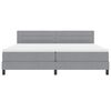 vidaXL Boxspring bed met matras met LED Lichtgrijs 200 x 200 cm Stof
