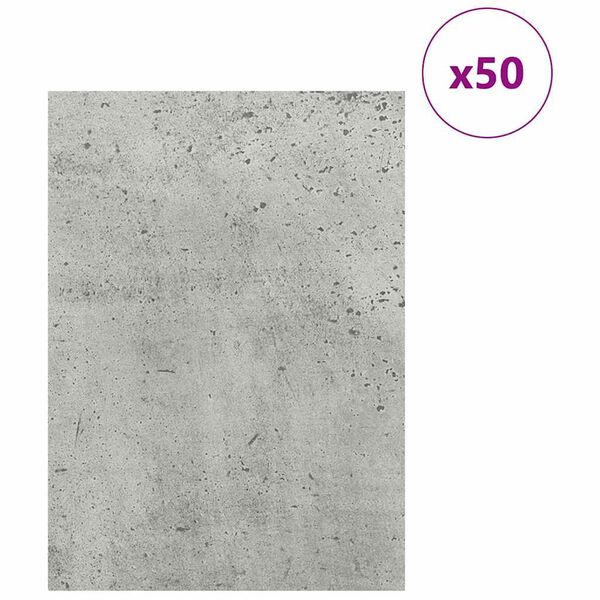 vidaXL Decorpanelen 50 pcs Beton Grijs 30 x 42 x 0.27 cm Bewerkt hout
