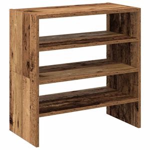 vidaXL Schoenenrekken 2 st stapelbaar 60x30x30,5 cm oud houtkleurig