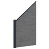 vidaXL Hek set 95 x 180 cm WPC en Aluminium Grijs