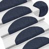 vidaXL Trapmatten Zelfklevend 30 stuks 65x21x4 cm Blauw Halfrond Groot