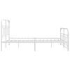 vidaXL Bedframe met hoofd- en voeteneinde metaal wit 150x200 cm