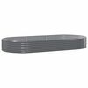 vidaXL Plantenbak 296x140x36 cm gegalvaniseerd staal grijs