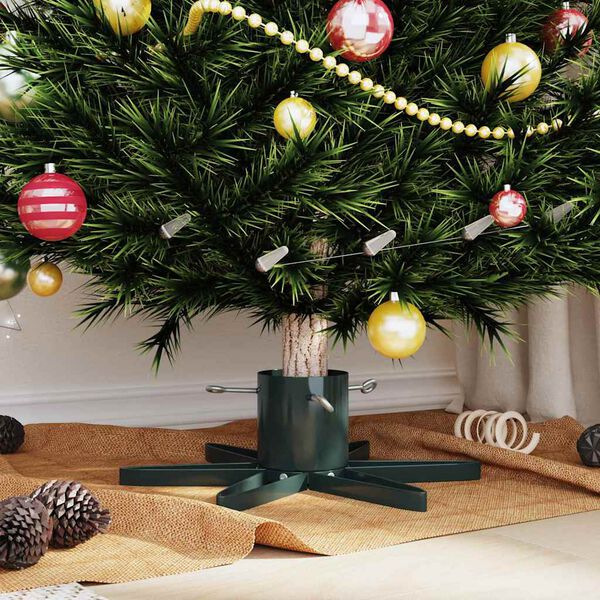 vidaXL Kerstboomstandaard 1.73 Groen 49 x 49 x 15,5 cm Staal