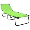 vidaXL Opvouwbare zonnebed 2-persoon 2 pcs Groen 56 x 189 x 87cm Stof