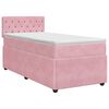 vidaXL Boxspringbed met matras Roze 100 x 200 cm Fluweel