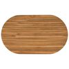 vidaXL Tafelblad 120 x 70 x 3,5 cm Ovaal Massief Teakhout Naturel
