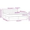 vidaXL Boxspring met matras fluweel lichtgrijs 160x200 cm