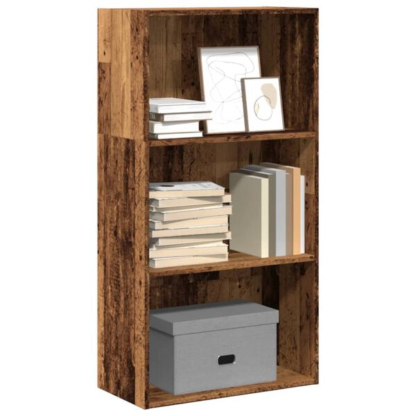 vidaXL Boekenkast 60x30x114 cm bewerkt hout oud houtkleurig