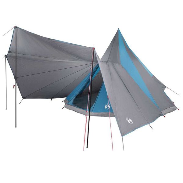 vidaXL Familie Tipi Tent met dak Blauw en Grijs 510 x 690 x 330 cm