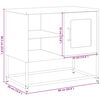 vidaXL Tv-meubel 68x39x60,5 cm staal roze