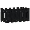 vidaXL Plantenbak met hekontwerp 60x30x30 cm massief grenenhout zwart