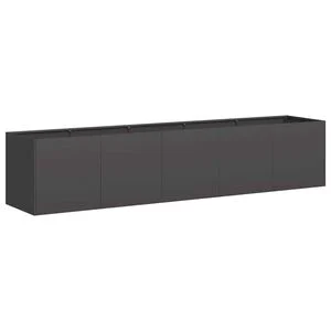 vidaXL Plantenbak Zwart 200x40x40 cm Koudgewalst Staal