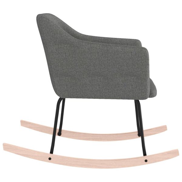 vidaXL Schommelstoel stof donkergrijs