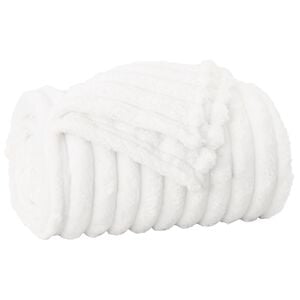 vidaXL Gooi Deken Wit 150 x 130 cm Fleece