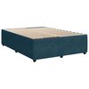 vidaXL Boxspring met matras fluweel donkerblauw 140x190 cm