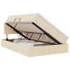 vidaXL Opbergbed met matras met hoofdeinde Cr&egrave;me 120 x 200 cm fluweel