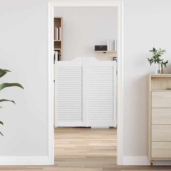 vidaXL Draaideuren louvre design 2 paar 90x80 cm wit