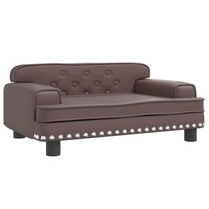 vidaXL Hondenmand 70x45x30 cm kunstleer bruin