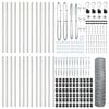 vidaXL Afrasteringspaal Zilver 50 x 1 m (36 mm gaas) Staal