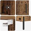 vidaXL Hoge kast 2 pcs Oud Hout Bewerkt hout