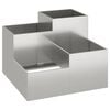 vidaXL Plantenbak Zilver 80 x 80 x 60 cm Roestvrij staal