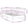vidaXL Bed met boekenkast zonder matras grenenhout wasbruin 90x190 cm