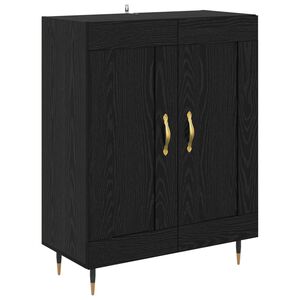 vidaXL Dressoir Zwart Eiken 69,5 x 34 x 90 cm Bewerkt hout