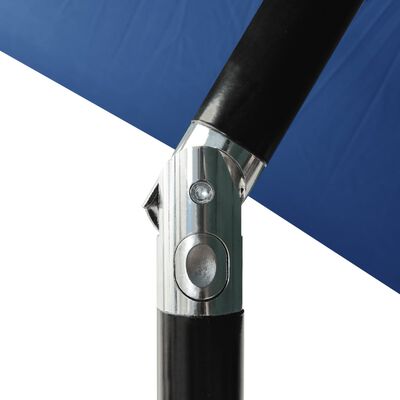 vidaXL Parasol 3-laags met aluminium paal 2 m azuurblauw