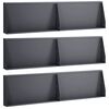 vidaXL Keerwand 6 st 80 x 12 x 50 cm Staal Antraciet