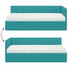 vidaXL Hoekbedframe met Matras met matras 2 pcs Turquoise Fluweel