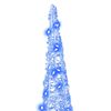 vidaXL Kerstboom met 90 LED 3 pcs Blauw 20 x 20 x 80 cm Acryl