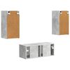 vidaXL Tv-meubelset Wandgemonteerd 2 pcs Beton Grijs Bewerkt hout