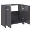 vidaXL Badkamerkast 60x33x61 cm spaanplaat hoogglans grijs
